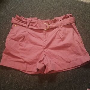 Blush Loft Shorts with belt NWOT